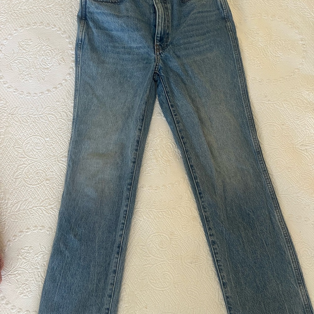 KHAITE Abigail 100% cotton Light Blue Denim Jeans- 27